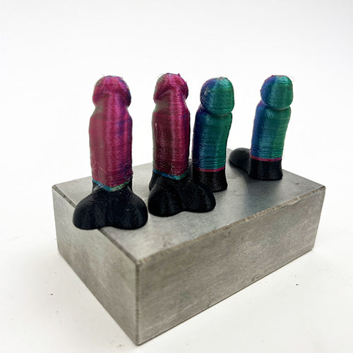 Tire Cocks - Black Balls and Rainbow Shaft