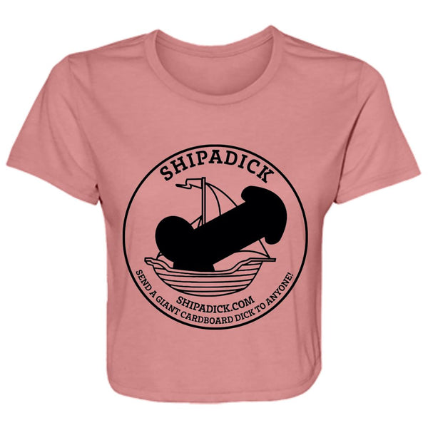 Ship A Dick Logo - Ladies' Cropped Tee