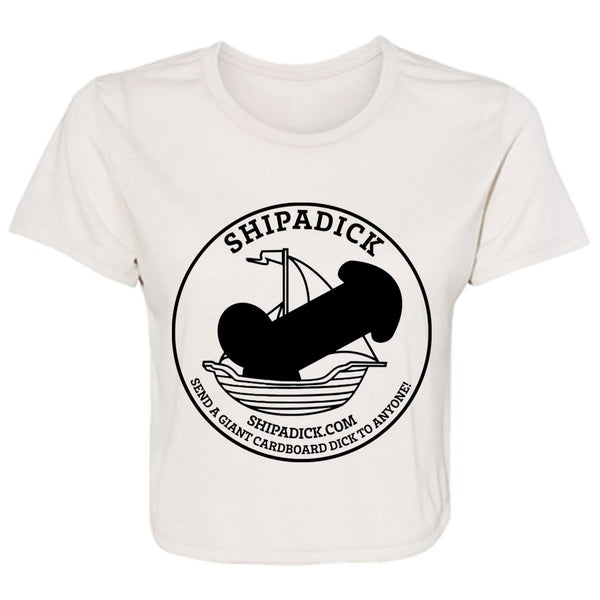 Ship A Dick Logo - Ladies' Cropped Tee